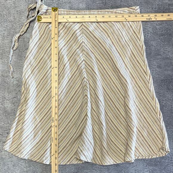 Vintage Old Navy Linen Striped Midi Skirt - Picture 7 of 7